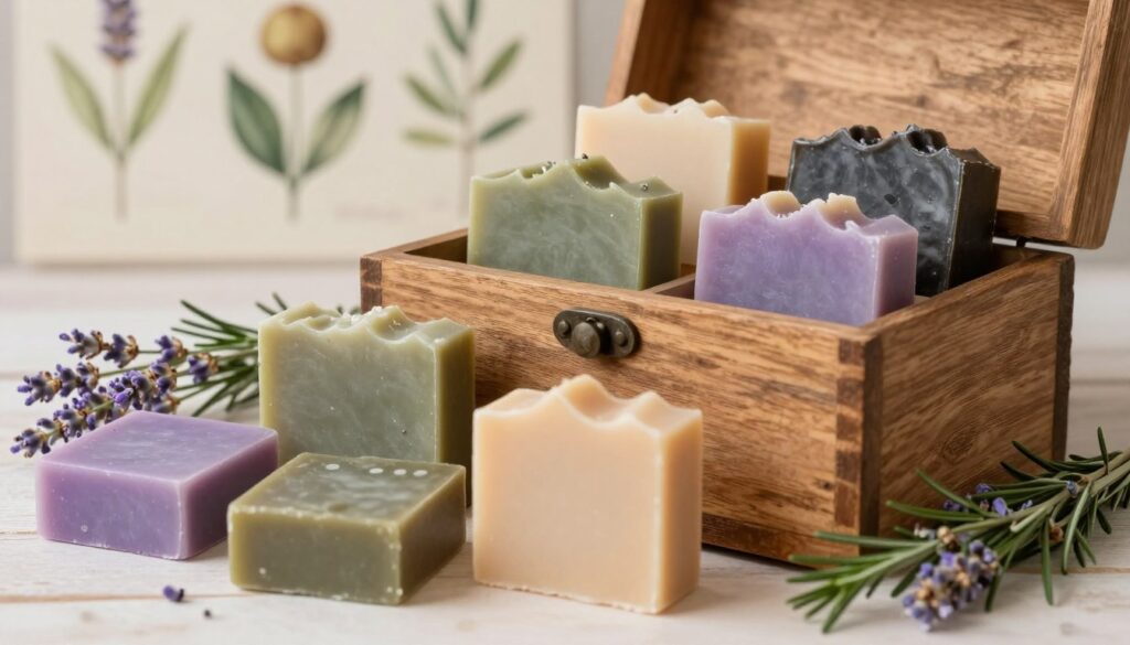 handmade skincare soap storage