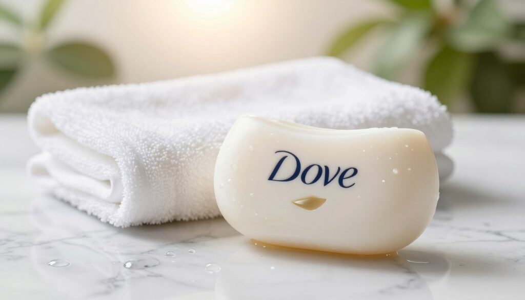 Luxurious Cleansing with Dove Soap